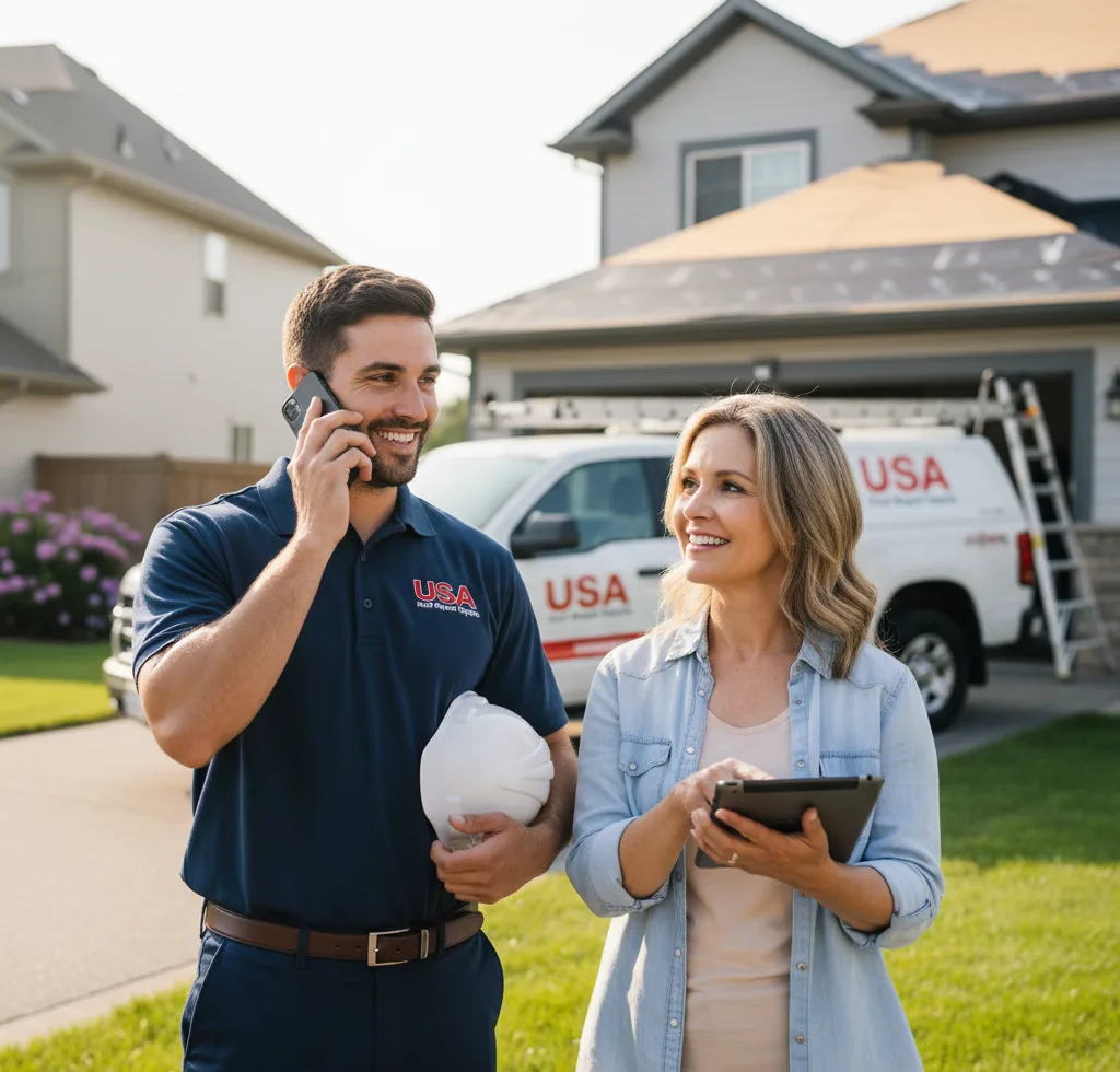 USA Roof Repair Experts customer support in Brenham